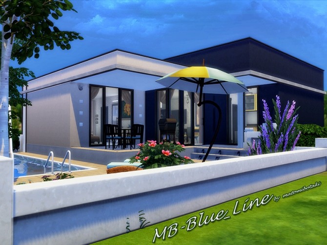 Sims 4 MB Blue Line house by matomibotaki at TSR