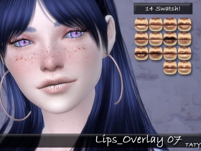 Sims 4 Lips Overlay 07 by tatygagg at TSR