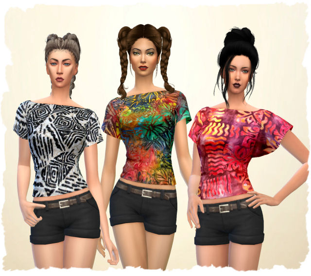 Sims 4 Ethno Blouse by Chalipo at All 4 Sims