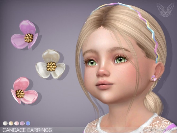 Sims 4 Candace Earrings For Toddlers at Giulietta