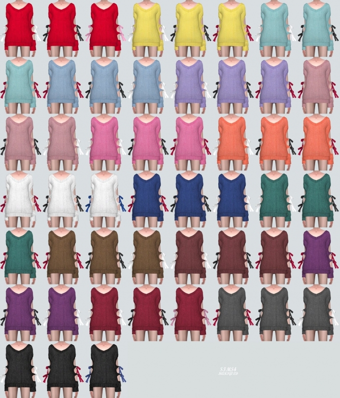 Ribbon Hole Sweater at Marigold » Sims 4 Updates