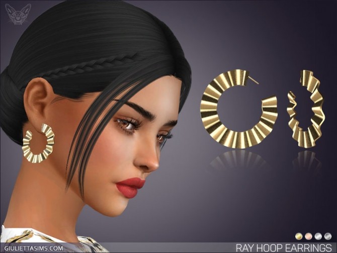 Sims 4 Ray Hoop Earrings at Giulietta