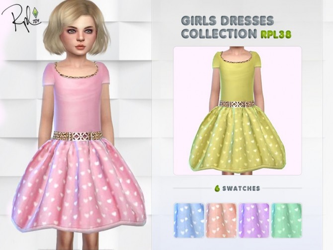 Sims 4 Girls Dresses Collection RPL38 by RobertaPLobo at TSR