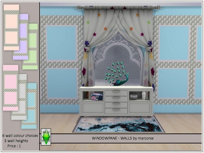 Sims 4 Windowpane walls by marcorse at TSR