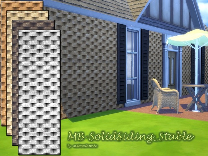 Sims 4 MB Solid Siding Stable by matomibotaki at TSR
