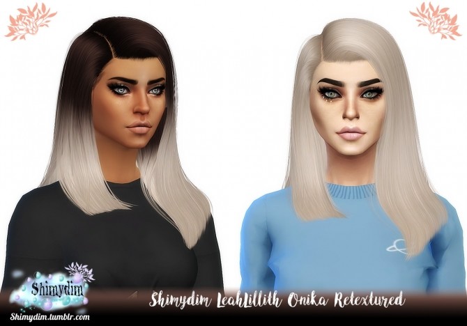 Sims 4 LeahLillith Onika Hair Retexture Ombre Naturals + Unnaturals at Shimydim Sims