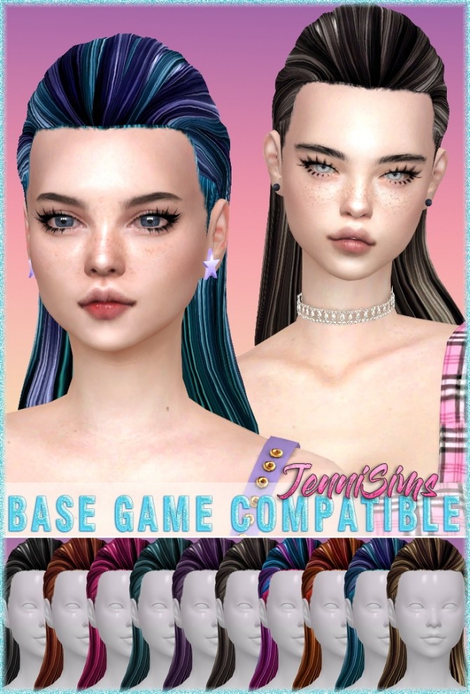 Sims 4 EA HAIR RETEXTURE 10 Colors at Jenni Sims