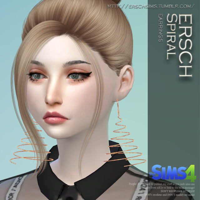 Sims 4 Spiral Earrings at ErSch Sims