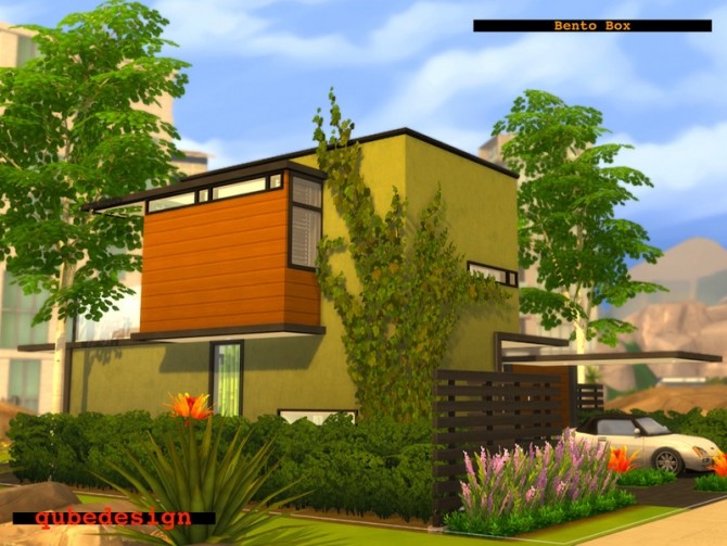 Sims 4 Bento Box Home No CC by QubeDesign at TSR