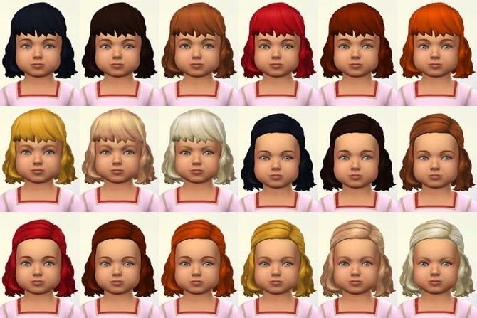 Sims 4 Jackie hair recolors by Delise at Sims Artists