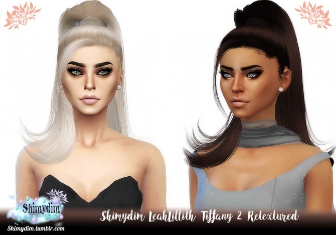 Sims 4 LeahLillith Tiffany 2 Hair Retexture Naturals + Unnaturals at Shimydim Sims
