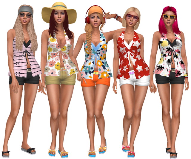 Sims 4 Island Living Shirt Recolors at Annett’s Sims 4 Welt