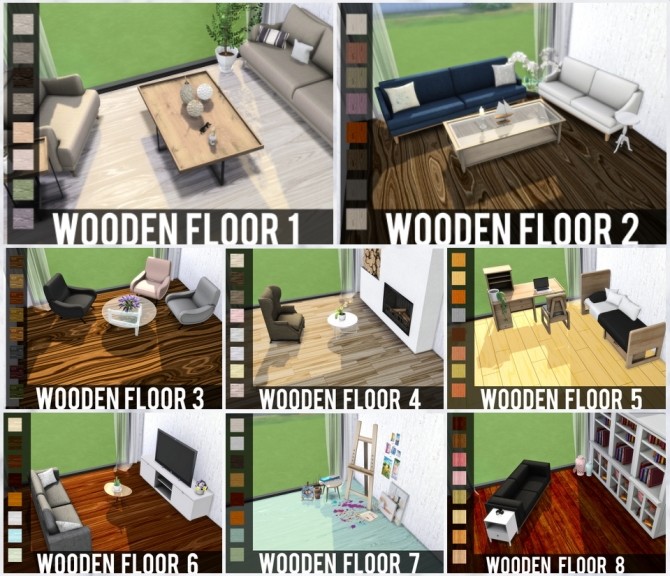 Sims 4 WOODEN FLOOR at MODELSIMS4