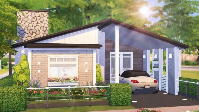 Sims 4 SCANDINAVIAN TINY HOUSE at Aveline Sims