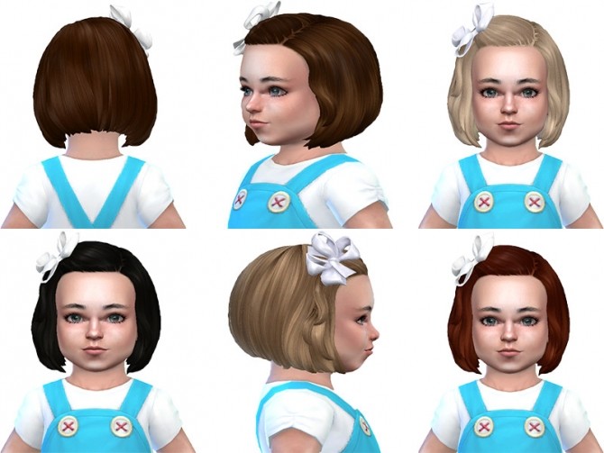 Sims 4 Toddler bow hair recolor by TrudieOpp at TSR
