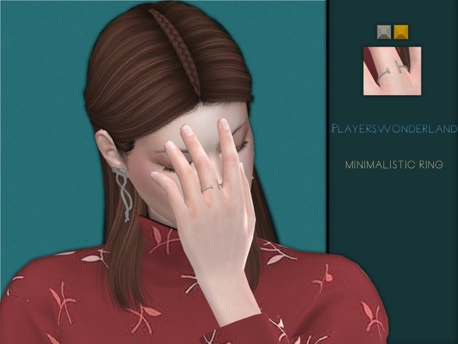 Sims 4 Minimalistic Ring by PlayersWonderland at TSR
