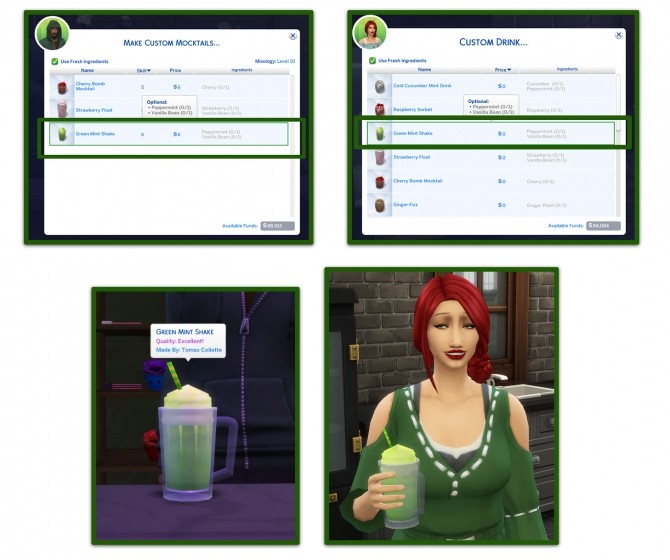 Sims 4 GREEN MINT SHAKE at Icemunmun