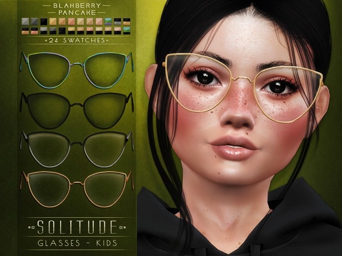 Sims 4 Solitude, Opulent, Ripple & Elision glasses for kids at Blahberry Pancake