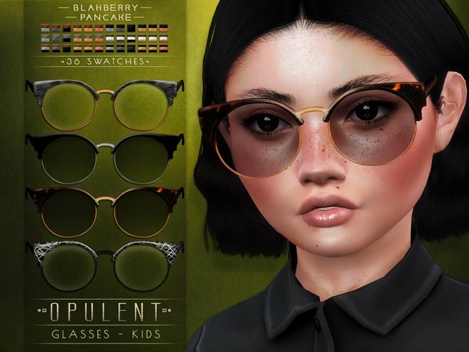 Sims 4 Solitude, Opulent, Ripple & Elision glasses for kids at Blahberry Pancake