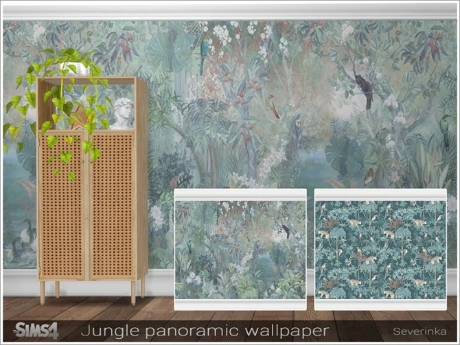 Sims 4 Jungle panoramic wallpaper by Severinka at TSR
