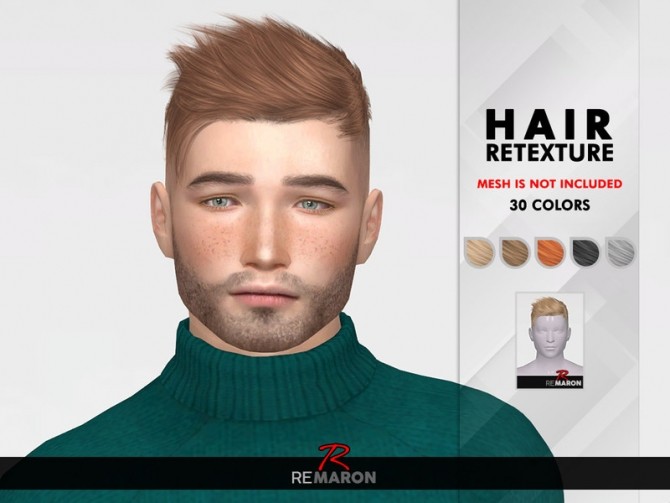 Sims 4 TZ0224 Hair Retexture by remaron at TSR