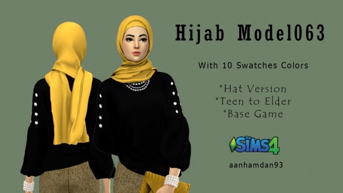 Sims 4 Hijab Model063 & 064 With Sista SET at Aan Hamdan Simmer93