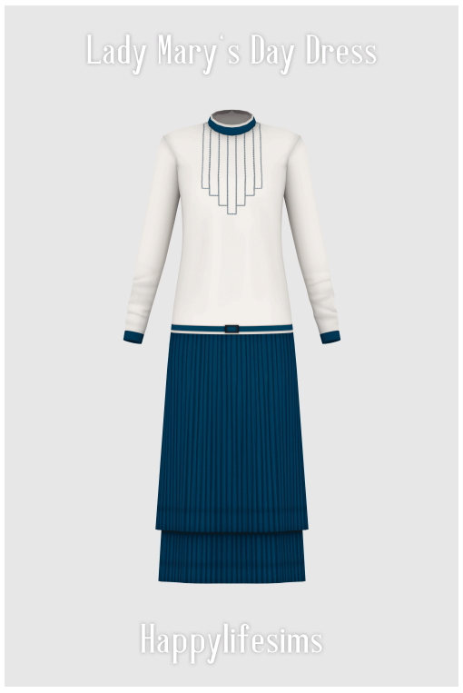 Sims 4 Lady Mary’s Day Dress at Happy Life Sims