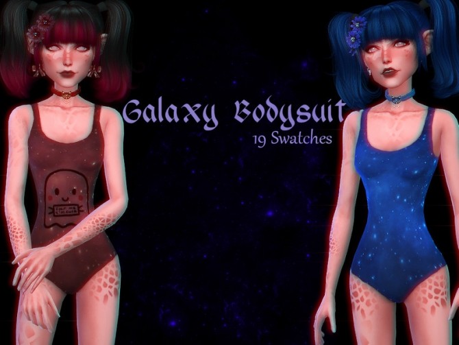 Sims 4 Galaxy Bodysuit V1 by Reevaly at TSR