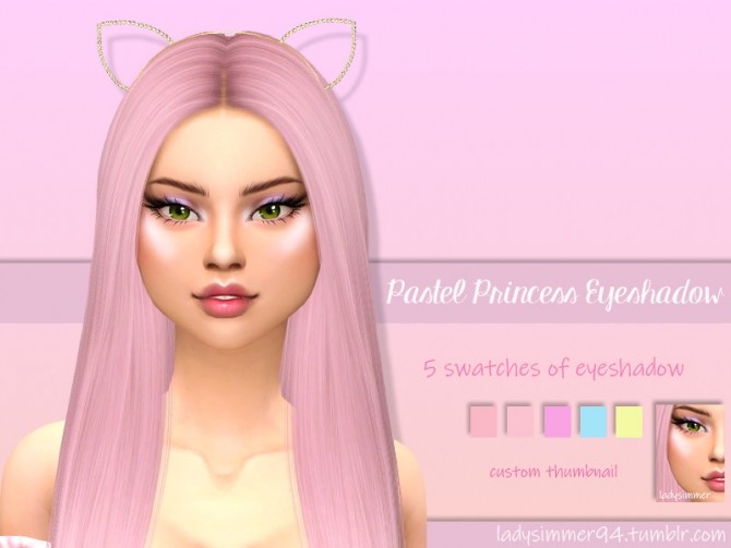Sims 4 Pastel Princess Eyeshadow by LadySimmer94 at TSR