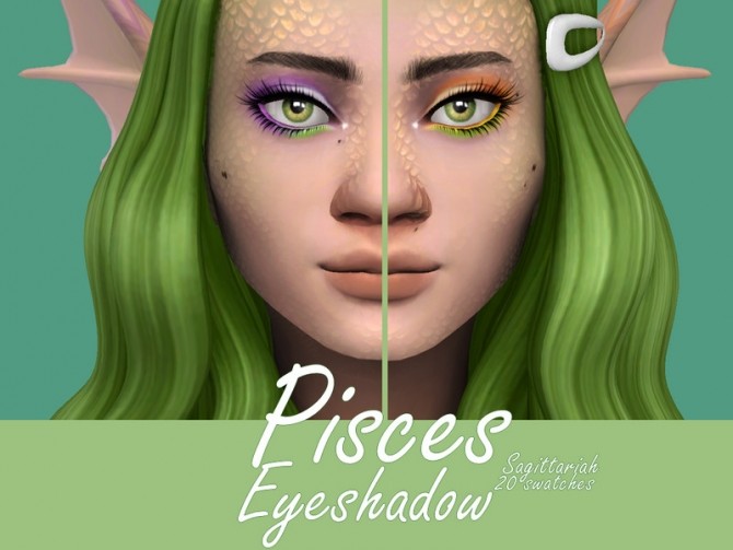 Sims 4 Pisces Eyeshadow by Sagittariah at TSR