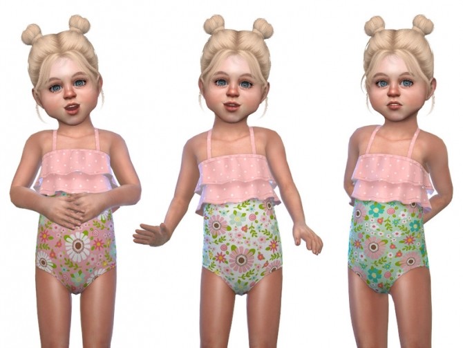 Sims 4 Swimsuit for Toddler Girls 02 by Little Things at TSR