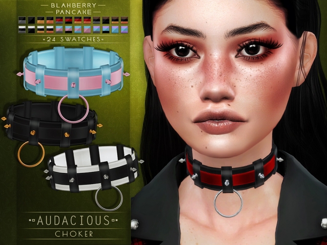 Audacious choker at Blahberry Pancake » Sims 4 Updates