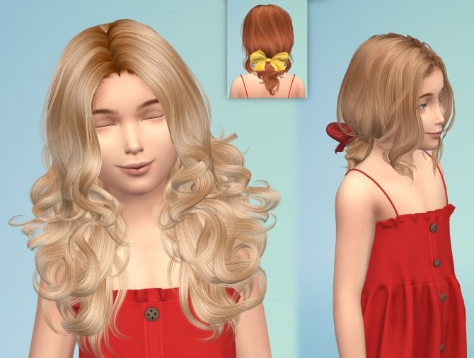 Sims 4 J242 & J141 Newsea hairs converted for kids at My Blue Book