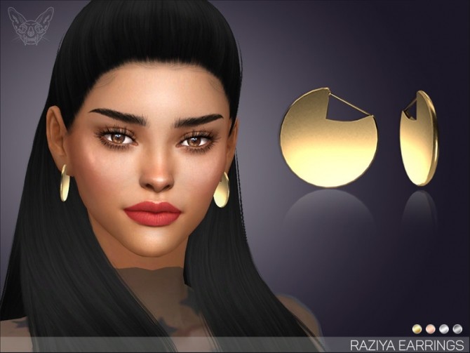 Sims 4 Raziya Earrings by feyona at TSR