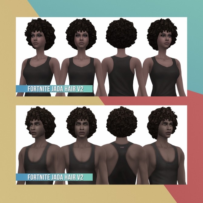 Sims 4 Fortnite Conversion/Edit 3 Hairs at Busted Pixels