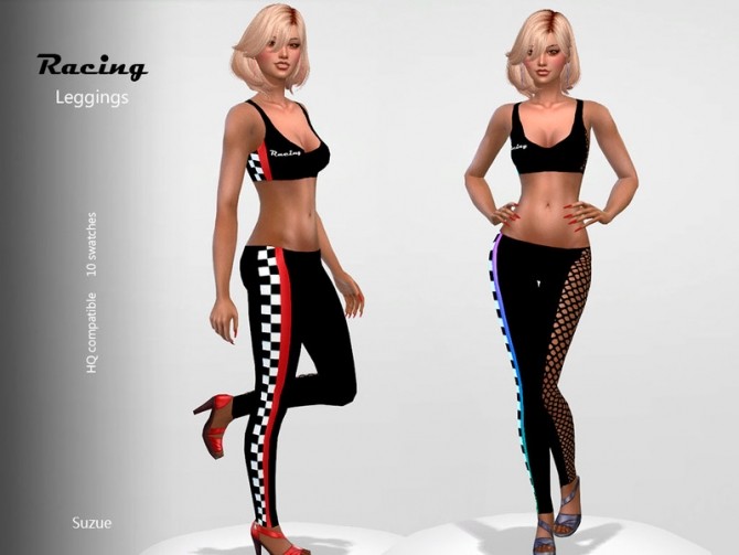 Sims 4 Racing Leggings by Suzue at TSR