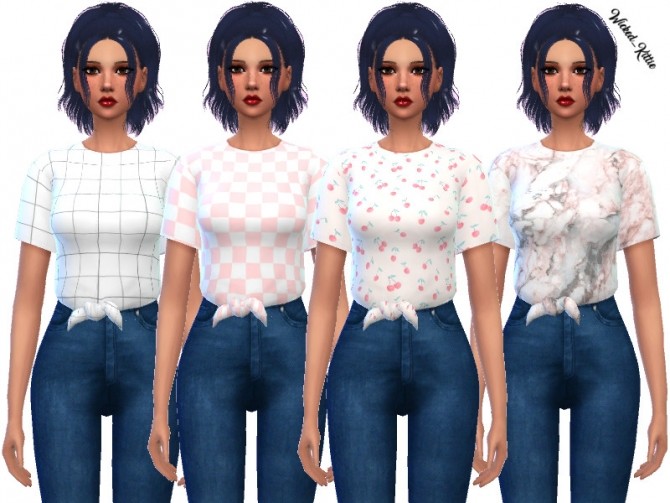 Caroline Shirt by Wicked_Kittie at TSR » Sims 4 Updates