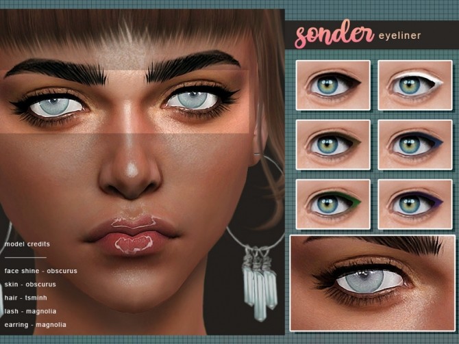Sims 4 Sonder Eyeliner by Screaming Mustard at TSR