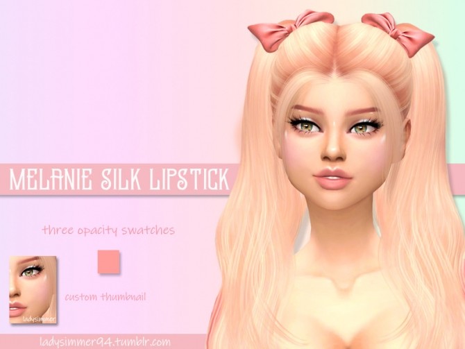 Sims 4 Melanie Silk Lipstick by LadySimmer94 at TSR