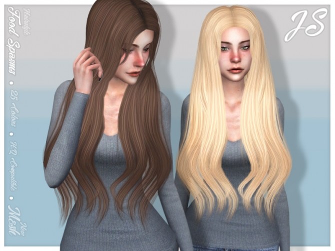 Sims 4 Food Spasms Hairstyle by JavaSims at TSR