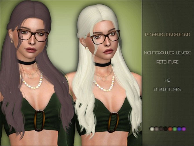 Sims 4 Nightcrawler Lenore Hair Retexture by PlayersWonderland at TSR