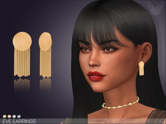 Sims 4 Eve Earrings by feyona at TSR