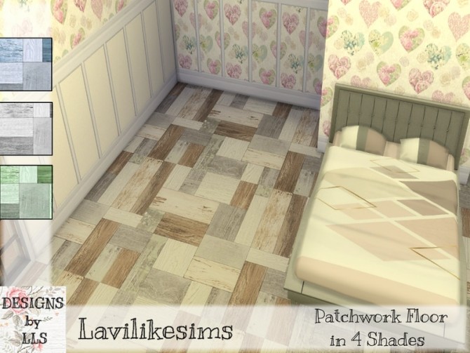 Sims 4 Patchwork Floors by lavilikesims at TSR