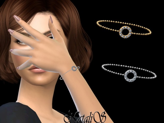 Sims 4 Open round halo bracelet by NataliS at TSR