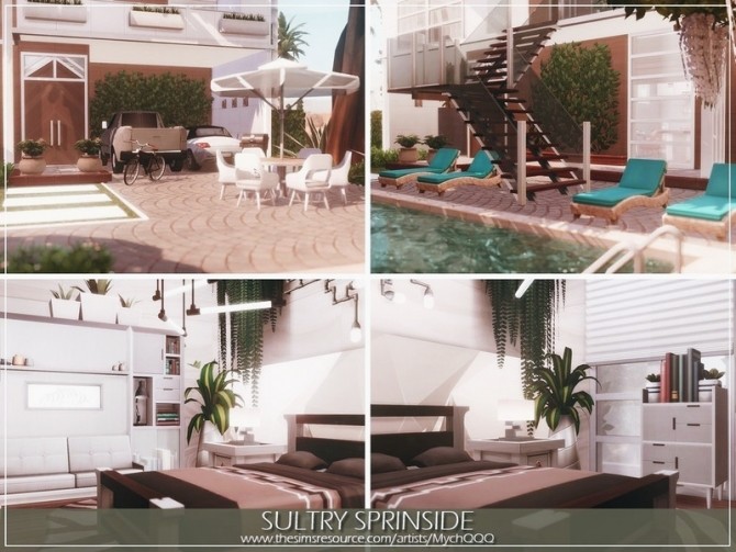 Sims 4 Sultry Springside house by MychQQQ at TSR
