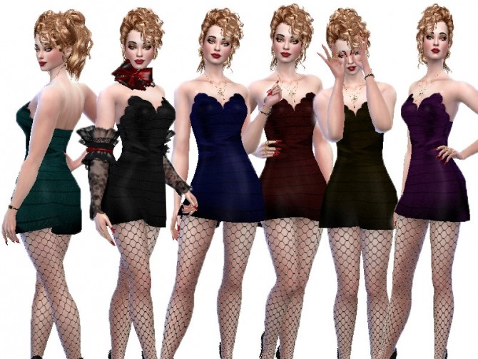Sims 4 Silk formal party dress by TrudieOpp at TSR