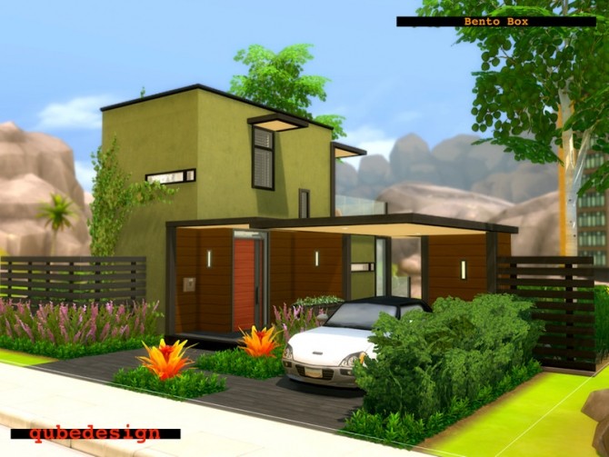 Sims 4 Bento Box Home No CC by QubeDesign at TSR