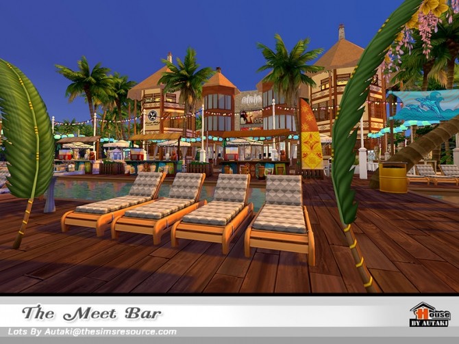Sims 4 The Meet Bar NoCC by autaki at TSR