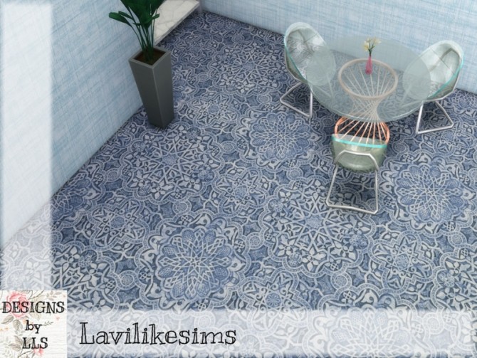 Sims 4 Caselio Mosaic Floors by lavilikesims at TSR