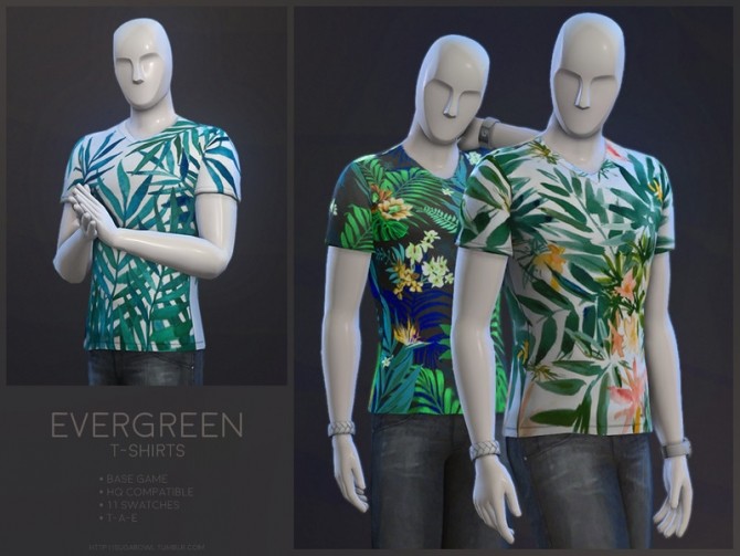Sims 4 Evergreen t shirts by sugar owl at TSR